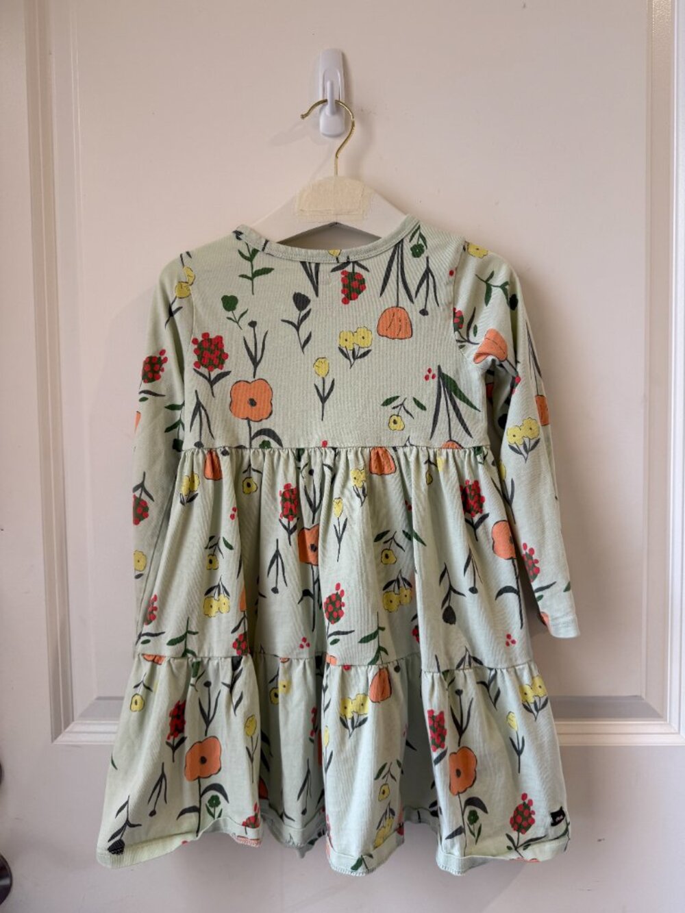 Tea Collection Floral Tiered Long Sleeve Dress